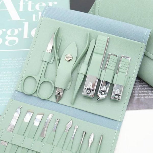 Steel Nail Cutter box-(16ps) Manicure Set